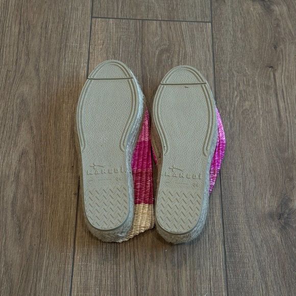 Like new Raffia Stripes Double Sole Espadrilles Yucatán - Peony & Apricot - Picture 6 of 6